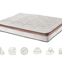 Matelas 80X200 Extradoux 7 Zones à Mémoire De Forme 21 Cm - Toscana Deluxe - équilibré - Literie Confort