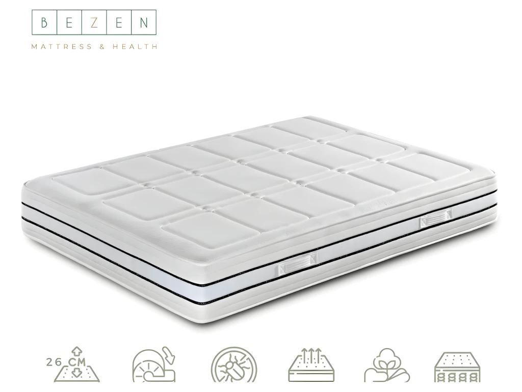 Bezen Matelas à Ressorts Ensachés Mónaco Effet Relax |26 Cm | 140X200 5 Bezen Matelas à Ressorts Ensachés Mónaco Effet Relax |26 Cm | 140X200 – Image 3