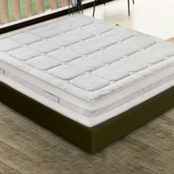 Matelas à Mémoire De Forme - Hauteur 29 Cm - Mousse Mémoire 5 Cm – Housse Amovible – Orthopédique 120x190 Cm