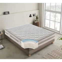 Matelas à 800 Ressorts Ensachés - Hauteur 25 Cm - 9 Zones De Confort Modèle Relax 180x200 Cm