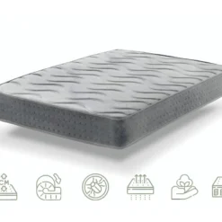 Matelas 140X190 Ressorts Ensachés ViscoGel-Grafeno Plus|effet Relax, 13 Zones De Confort Et Soutien Lombaire