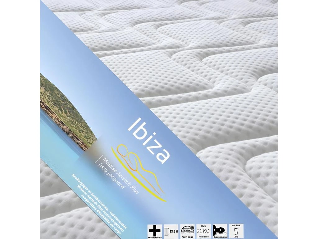 IBIZA - Matelas Mousse 90x190cm Epaisseur 14cm 4 IBIZA - Matelas Mousse 90x190cm Epaisseur 14cm – Image 2
