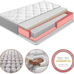 Matelas Soft Confort 140x200 Cm De Ressorts Ensachés, 22 Cm De Hauteur 9 Matelas Soft Confort 140x200 Cm De Ressorts Ensachés, 22 Cm De Hauteur -Sominova Soldes Boutique matelas 9023621