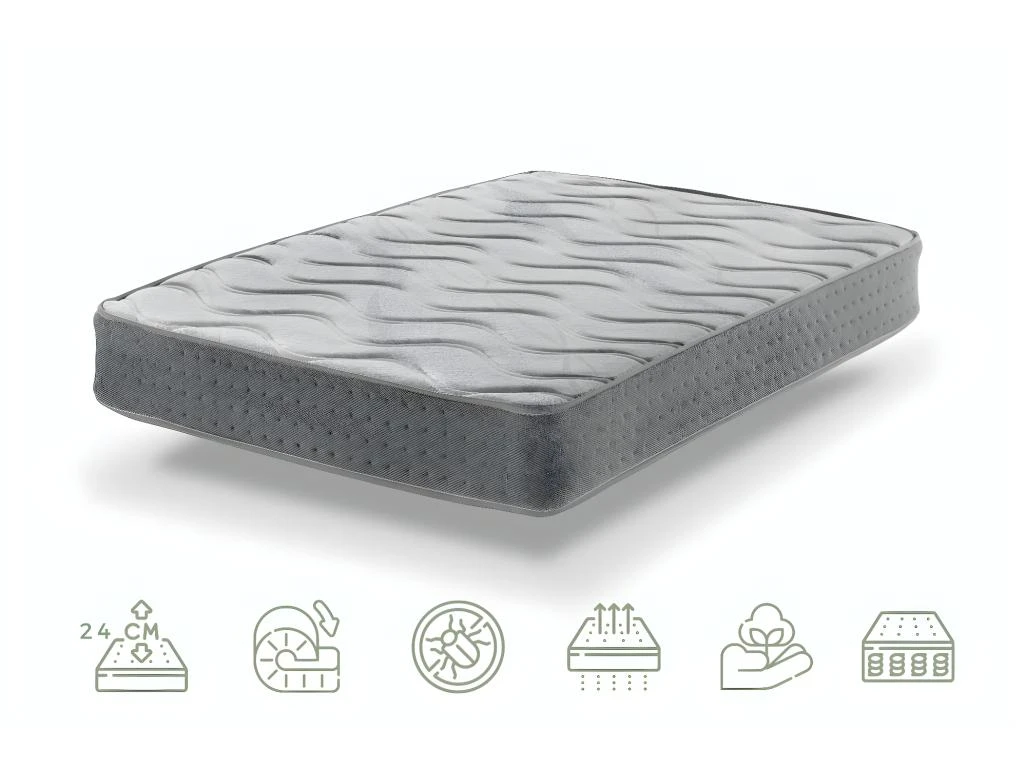 Matelas 180X200 Ressorts Ensachés ViscoGel-Grafeno Plus|effet Relax, 13 Zones De Confort Et Soutien Lombaire 3 Matelas 180X200 Ressorts Ensachés ViscoGel-Grafeno Plus|effet Relax, 13 Zones De Confort Et Soutien Lombaire