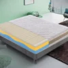 Matelas à Mémoire De Forme, 3 Couches, Déhoussable, 5 Cm De Mousse à Mémoire De Forme, 7 Zones De Confort 90x200 Cm