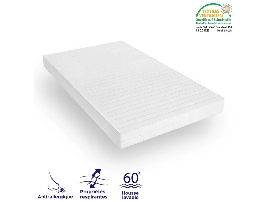Matelas Soutien Ferme - Matelas 7 Zones Housse Lavable - Matelas 100x190 3 Matelas Soutien Ferme - Matelas 7 Zones Housse Lavable - Matelas 100x190