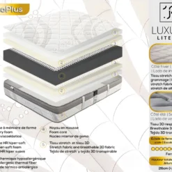 Matelas 140x200 Cm Viscoplus Premium, Mémoire De Forme, 10 Zones De Confort, Indépendance Du Couchage, Réversible, Orthopédique, 26 Cm -Sominova Soldes Boutique matelas 9045179