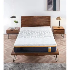 Matelas 140x190cm Ferme, Latex Naturel Et Gel Mémoire De Forme, 28 Cm D'épaisseur -Sominova Soldes Boutique matelas 9192985