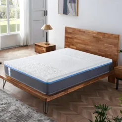 Matelas 140x200cm Souple, Latex Naturel Et Gel Mémoire De Forme, 28 Cm D'épaisseur