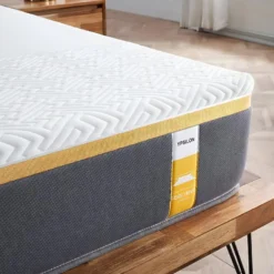 Matelas 90x200cm Ferme, Latex Naturel Et Gel Mémoire De Forme, 28 Cm D'épaisseur -Sominova Soldes Boutique matelas 9193077