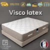 Matelas 140x200 Cm Visco Latex, Ressorts Ensachés, Mémoire De Forme, Latex, Indépendance Du Couchage, Réversible, Orthopédique,26cm
