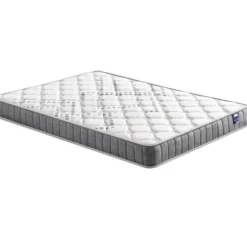 Matelas Eliha 180x200cm - Technologie Hybrid: Ressorts Ensachés + Mousse HDensité-Épaisseur 20cm-Soutien Tonique Parfait & Indépendance De Couchage-Label SANITIZED