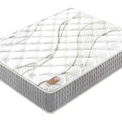 Matelas Essem 160x200cm - Technologie Hybrid: Ressorts Ensachés + Mousse HDensité-Épaisseur 25cm-Soutien Tonique Parfait & Indépendance De Couchage-Label SANITIZED