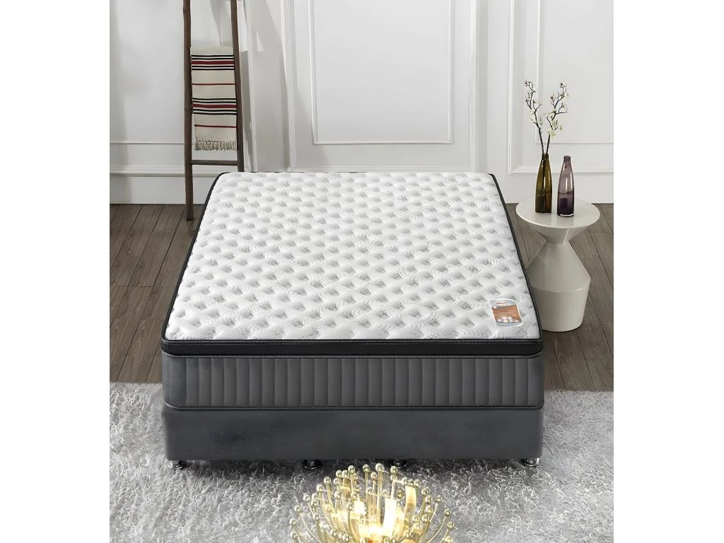 Matelas Elekctra 200x200cm - Hybride:Ressorts Ensachés+Mousse Mémoire De Forme-Épaisseur 30cm-Soutien Tonique Parfait & Indépendance De Couchage-Label 6 Matelas Elekctra 200x200cm - Hybride:Ressorts Ensachés+Mousse Mémoire De Forme-Épaisseur 30cm-Soutien Tonique Parfait & Indépendance De Couchage-Label – Image 4