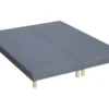Sommier Tapissier à Lattes Bleu Denim Made In France Dimensions - 2x90 X 200 Cm -Sominova Soldes Boutique sommier 10775665