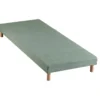 Sommier Tapissier à Lattes Vert Celadon Made In France Dimensions - 80 X 200 Cm -Sominova Soldes Boutique sommier 10775683