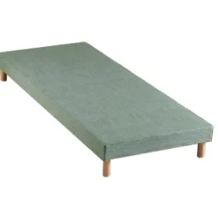 Sommier Tapissier à Lattes Vert Celadon Made In France Dimensions - 80 X 200 Cm