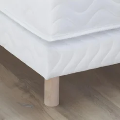 Sommier Tapissier à Lattes Blanc Made In France Dimensions - 90 X 190 Cm -Sominova Soldes Boutique sommier 10775721