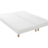 Sommier Tapissier à Lattes Blanc Made In France Dimensions - 2x90 X 200 Cm -Sominova Soldes Boutique sommier 10775723