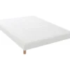 Sommier Tapissier à Lattes Blanc Made In France Dimensions - 140 X 190 Cm