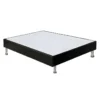 Sommier Tapissier 140x190 Cm En Simili Noir Et Pieds Métal - REMIMOS -Sominova Soldes Boutique sommier 11547769
