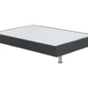Sommier Tapissier 180x200 Cm En Tissu Foncé Gris Pieds Métal - REMIMOS -Sominova Soldes Boutique sommier 11914547