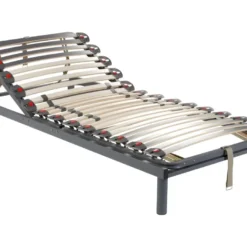 Sommier De Relaxation Manuel Monté Sur Tenons, 3 Plans De Couchage, Fermeté Réglable Par Curseurs - 80 X 200 Cm - RUOTI De DREAMEA -Sominova Soldes Boutique sommier 12313