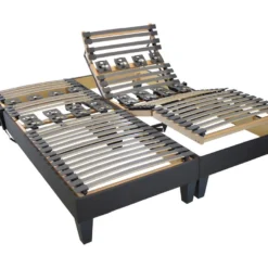 BELLECOUR LITERIE | Jeu De 2 Sommiers électriques ROCHEREAU 160x200 Cm | Lattes & Plots