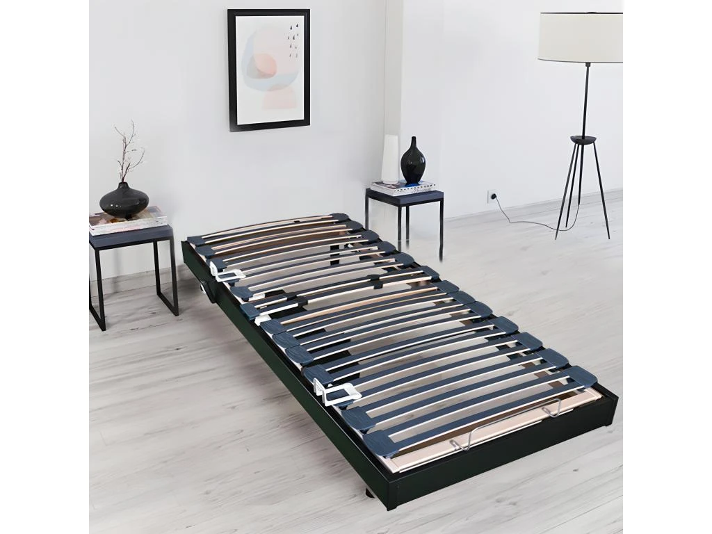 BELLECOUR LITERIE | Sommier électrique FLEX 80x200 Cm | Lattes 4 BELLECOUR LITERIE | Sommier électrique FLEX 80x200 Cm | Lattes – Image 2