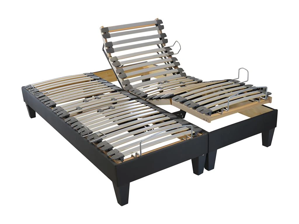 BELLECOUR LITERIE | Jeu De 2 Sommiers électriques AMIRAL 160x200 Cm | Lattes 3 BELLECOUR LITERIE | Jeu De 2 Sommiers électriques AMIRAL 160x200 Cm | Lattes