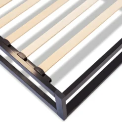 OLYMPE LITERIE | Sommier à Lattes En Métal LEONIDAS 140x190 Cm | Coloris Noir | Livré En Kit -Sominova Soldes Boutique sommier 12873559