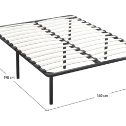 Cadre à Lattes + Pieds Pour Matelas 140 X 190 Cm - 13 Lattes -Sominova Soldes Boutique sommier 13319369