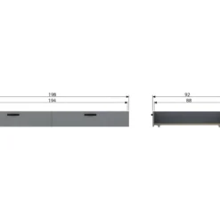 Morris - Tiroir En Pin Massif Pour Lit 90x200cm - Couleur - Gris -Sominova Soldes Boutique sommier 13392675