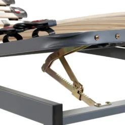 Sommier De Relaxation Manuel Monté Sur Tenons, 3 Plans De Couchage, Fermeté Réglable Par Curseurs - 80 X 200 Cm - RUOTI De DREAMEA -Sominova Soldes Boutique sommier 14881