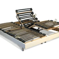 Sommier électrique De Relaxation Lattes Multiplis - 5 Plans - Fermeté Réglable - 80 X 200 Cm - Blanc - FENRIR De DREAMEA -Sominova Soldes Boutique sommier 161116