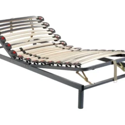 Sommier De Relaxation Manuel Monté Sur Tenons, 3 Plans De Couchage, Fermeté Réglable Par Curseurs - 80 X 200 Cm - RUOTI De DREAMEA