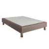 Sommier Ressorts Ensachés Simili Cuir Cacao 2x90x200