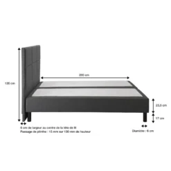 Ensemble Boxspring Sommier à Ressorts + Tête De Lit + Pieds Gris Chiné Epeda ENCHANTEUR 180X200 -Sominova Soldes Boutique sommier 19459651