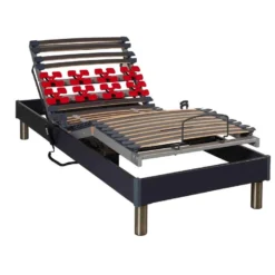 Sommier électrique De Relaxation Anthracite à Plots 80x200
