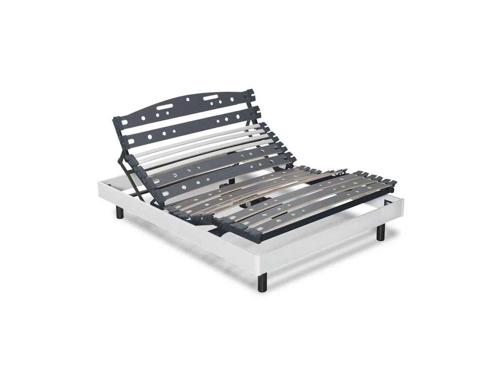 Sommier électrique De Relaxation Coloris Frêne Blanc 140x190 3 Sommier électrique De Relaxation Coloris Frêne Blanc 140x190