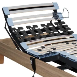 Sommier électrique Someo TPR 50 Décor Chêne Clair 2x80x200 -Sominova Soldes Boutique sommier 19461705