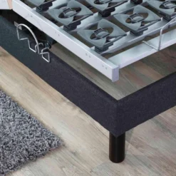 Sommier électrique De Relaxation Tout Plots Tissu Anthracite 90x200 -Sominova Soldes Boutique sommier 19471561