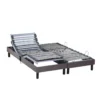 Sommier électrique De Relaxation Tout Lattes Tissu Taupe 2x80x200 -Sominova Soldes Boutique sommier 19477881
