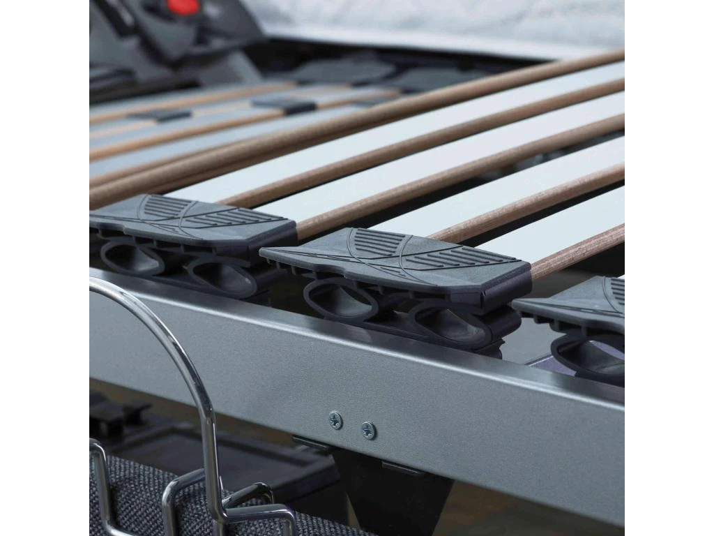 Sommier électrique De Relaxation Lattes + Plots Tissu Anthracite 2x70x190 5 Sommier électrique De Relaxation Lattes + Plots Tissu Anthracite 2x70x190 – Image 3