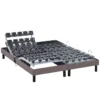 Sommier électrique De Relaxation Tout Plots Tissu Taupe 2x90x200 -Sominova Soldes Boutique sommier 19477953