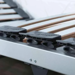 Sommier électrique De Relaxation Tout Lattes Tissu Gris Clair 2x90x190 -Sominova Soldes Boutique sommier 19478131