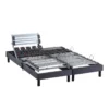 Sommier électrique De Relaxation Lattes + Plots Tissu Anthracite 2x90x200
