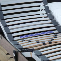 Sommier électrique De Relaxation Tout Lattes Tissu Gris Clair 2x80x200 -Sominova Soldes Boutique sommier 19478251