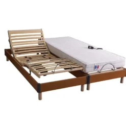 Lot De Sommiers Relaxation Avec Réglage Fermeté Au Niveau Lombaire Dimensions - 2x70 X 190 Cm