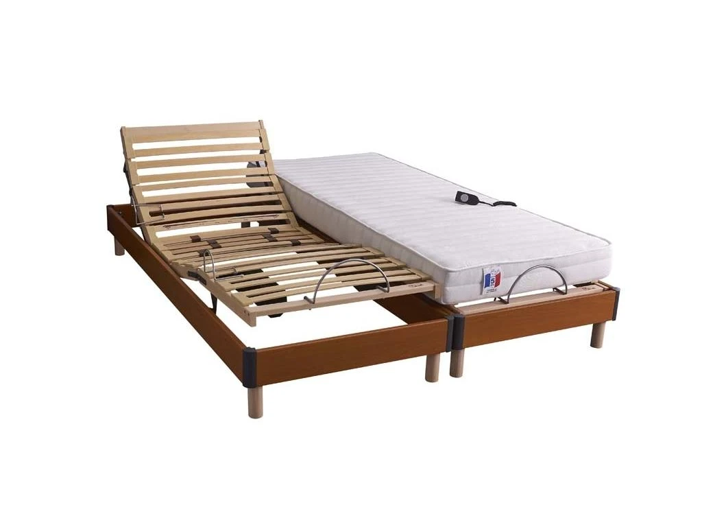 Lot De Sommiers Relaxation Avec Réglage Fermeté Au Niveau Lombaire Dimensions - 2x70 X 190 Cm 3 Lot De Sommiers Relaxation Avec Réglage Fermeté Au Niveau Lombaire Dimensions - 2x70 X 190 Cm